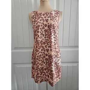 Minkpink Arden  Leopard Mini Shift Dress Viscose & Linen Lined Sleeveless Sz XS